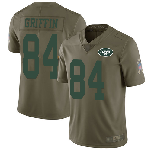 New York Jets Limited Olive Men Ryan Griffin Jersey NFL Football #84 2017 Salute to Service